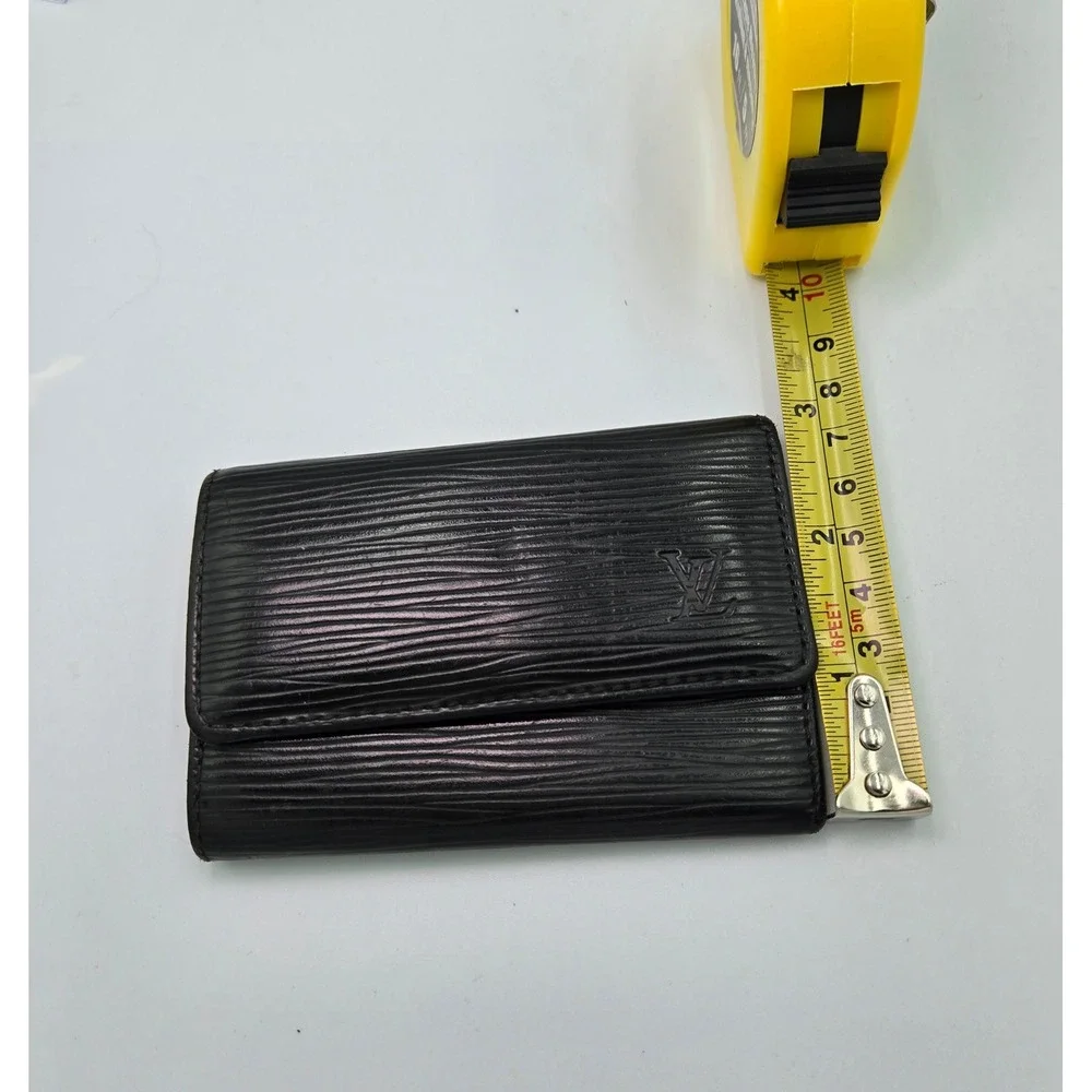 Louis Vuitton Epi Leather Black Key Holder Wallet Authentic